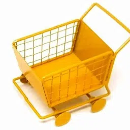 bogenlite Platter Trolley for Table Cart Shape Platter Metal yellow Platter Tray Serving Set image 2