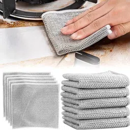 hitvik Non-Scratch Wire Dishwashing cloth ,Multipurpose Cleaning Scrubber for Kitchen Wet and Dry Stainless Steel Cleaning Cloth-picture-24