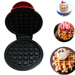 fivanio Mini Waffle Maker I Stainless Steel Non-Stick Cooking Plates & Cool Touch Handle Waffle Maker image 2
