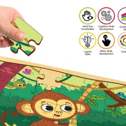 shalafi Animals theme based puzzle for kids 4 in 1 puzzle with different color and theme image 4