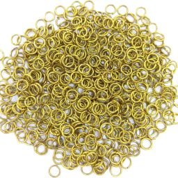 Open Jump Rings for Jewelry Making, 5 mm Dia, Approx. 500 Pcs (Antique Gold)-image-54