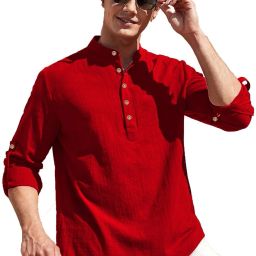 Men Solid Cotton Blend Straight Kurta-image-67