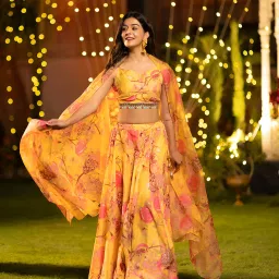 Printed Semi Stitched Lehenga Choli-image-13
