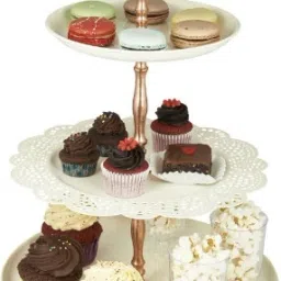 Flourish 3 Tier Cake and Cupcake Stand Stainless Steel Cake Server-17
