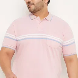 Men Striped Polo Neck Cotton Blend Multicolor T-Shirt-picture-6