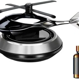 Solar Powered Rotating Helicopter CAR Air Freshener Car Freshener Refill-7