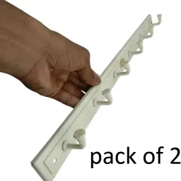 (white) 6 Hook Bathroom Cloth Door Hanger Bedroom Wardrobe Robe Hooks Rail Door Hanger-39