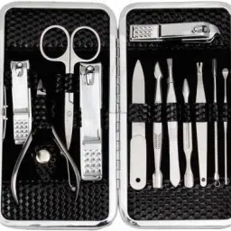 Manicure and Pedicure Compact Handy Tool with Lather Storage Pouch Personal Care Grooming Kit - Set Of 12Pc (Set of 12)-6