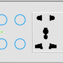 HomeMate Smart Touch Switch Panel | 4 Switch & 1 Socket with Quick Charge USB's-27