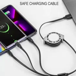 G2L 3 in 1 fast Charging Type-C Micro Phone Smart Charge 3 Port Data Cable Charging Pad image 4