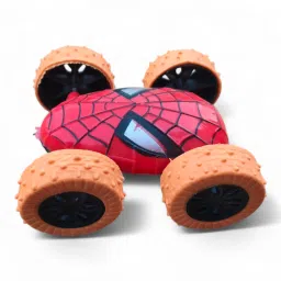 Spider-Man Inspired Red Stunt Toy Car | 360° Rotating, Dual-Sided-0