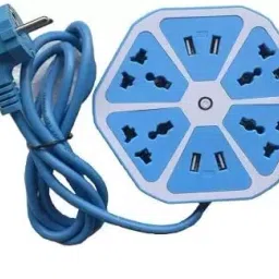 G2L Hexagon Shape Extension Board with 4 Socket and 4 USB Port 4 Socket 4 USB Hexagon Socket 4 Socket Extension Boards USB Hub-37