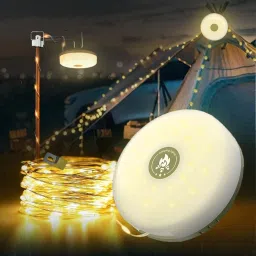 2in1 Rechargeable Camping String Light and LED Flashlights with 8 Lighting Modes Street Light Outdoor Lamp-image-81