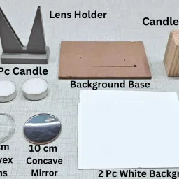 erhindia Convex Lens and Concave Mirror Candle Experiment DIY Kit for Class 12 Students image 3