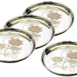 Laser Print, Flower-Design, Dinner Plate Set ( 26 cm) Dinner Plate-25