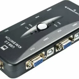 Etzin 4-Port KVM Switch USB 2.0 for Computer Sharing Video Mouse Keyboard Monitor (Black, For TV 0 inch Blu-ray Player-39
