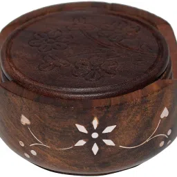 Round Wood Coaster Set-picture-22
