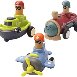 Push and Go unbreakable toy Set for Kids _ Plane, ,Train-40