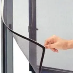 buyagain HDPE - High Density Poly Ethylene Infants Washable 2x6 ft black Window Mosquito Net Ready to Use with Self Adhesive Hook & LoopTape Mosquito Net image 2