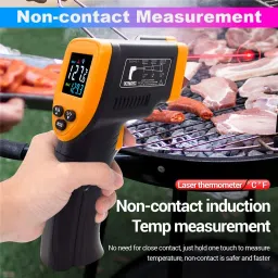 amiciSense IR Industrial Thermometer,50~580°C High Precision Infrared Temperature Sensor with Adjustable Emissivity & Color LCD for Industrial Use Thermometer image 5