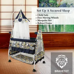 Baby Multicolor cradle+swing-image-6