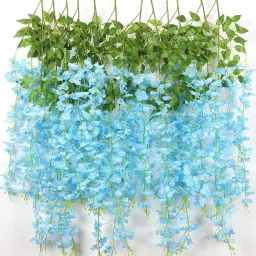 Blue Westeria Artificial Flower-image-1