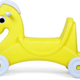 2-in-1 Rocker Horse Toy for Kids Perfect Indoor Playrooms or Outdoor Yellow-44