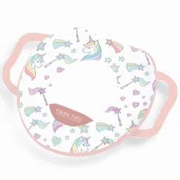 Unicorn Design Pink Potty Seat with Handle, Suitable for Potty Training of Baby Potty Seat-image-0