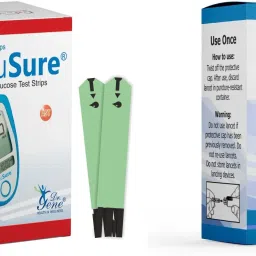 AccuSure 100 Rund Lancet comes with Blue Meter 25 Glucometer Strips-23