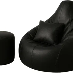 av cart XL XL Black Bean Bag Combo With Cushion And Footrest Filled with Beans Bean Bag Sofa With Bean Filling-picture-48
