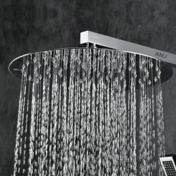 8X8 (8Inch) ROUND Stainless Steel Rain Shower Head with 12inch Square Arm Fixed Mount-picture-2