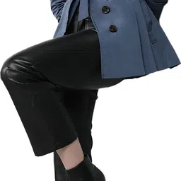 honnete Acrylic Polyester Solid Coat For Women-picture-3