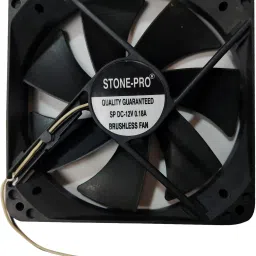 STONE-PRO Cabinet Fan 4-Inch Square (120*120*25 MM) 12 V DC CPU Cooling fan BLACK Color Cooler-image-37