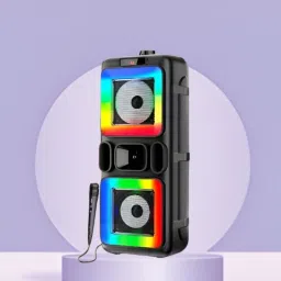 Clairbell Bluetooth Party Speaker With Karaoke Mic & RGB Lights Immersive Stereo SoundH61 40 W Bluetooth Party Speaker-image-60