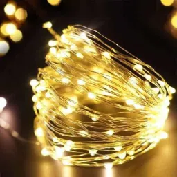 fstyler 50 LEDs 4.98 m Gold Steady String Rice Lights image 2