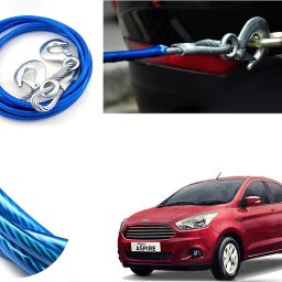 4M Long Super Strong Emergency Heavy Duty Car Tow Cable 5 Ton Towing Strap Rope with Dual Forged Hooks (Color Blue) (8mm x 4 m) For Figo Aspire 4 m Towing Cable-image-88
