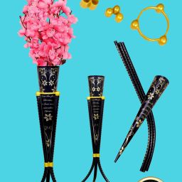 Black Single pot (without Flower) Iron Vase-image-56