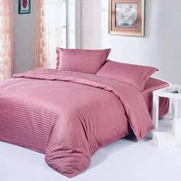 300 TC Cotton Queen Striped Flat Bedsheet-image-19
