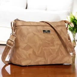 Beige Women Sling Bag NSB-04-LEAF-image-75