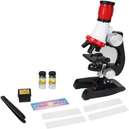 Microscope Accessories Kit for Adult Microscope Kit Lab LED 100X-400X-25