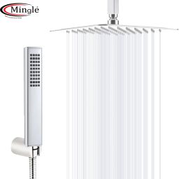 Mingle Ultra Slim Shower 10 Inch With 24 inch Ceiling Arm (Telephone Hand Shower) Rain Shower Rainfall-22