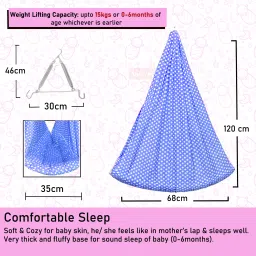 vparents Toddler Baby Swing Cradle with Mosquito Net and Spring image 5