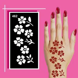 Floral Mehndi Designs With Stickers For Easy Use On Special Occasions Or Parties-image-96
