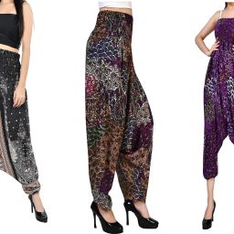 Printed Rayon, Cotton Women Harem Pants-image-84