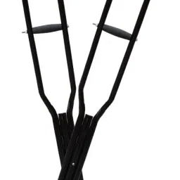 Under Arm Auxilary Crutch Pair Height Adjustable Men/Women/Old People Walking stick -Black Walking Stick-25