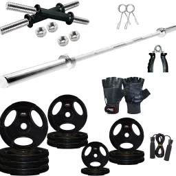 35 kg Professional Combo 9-WB with Metal Integrated Rubber Plates Home Gym Combo-69