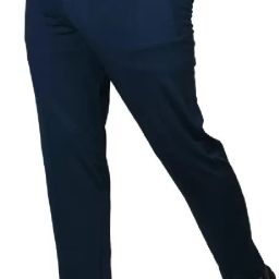 Men Slim Fit Blue Lycra Blend Trousers-image-7