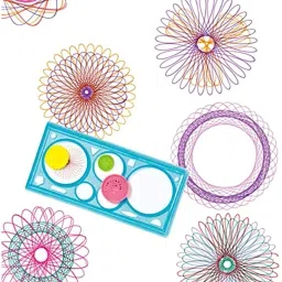 Kids Ruler Spirograph Geometric Ruler Drafting Tools Stationery for Students Drawing Set RuLer Stencil-12