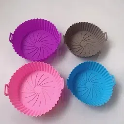 Air Fryer Liners I Round Silicone Basket Baking Tray Airfryer Tray-picture-27