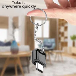 ZITRONIX Mini Type C OTG Micro SD TF Reader with Keychain Card Reader image 5